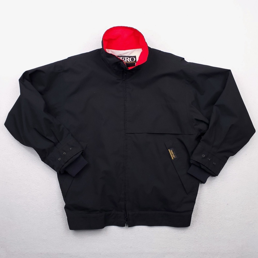 Vintage Zero Restriction Jacket Womens S Black Golf Windbreaker Adjustable GTX